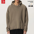 Men's SK 400g Winter Jacket New Fashionable Loose Fit Oversize Hooded Knitted Fabric Embossed Heavy Suit Pocket Autumn Solid