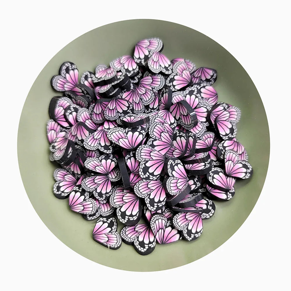 Butterfly Wings Slices Polymer Hot Clay Sprinkles for Crafts Making Nails Sticker DIY Slimes Filler Accessories