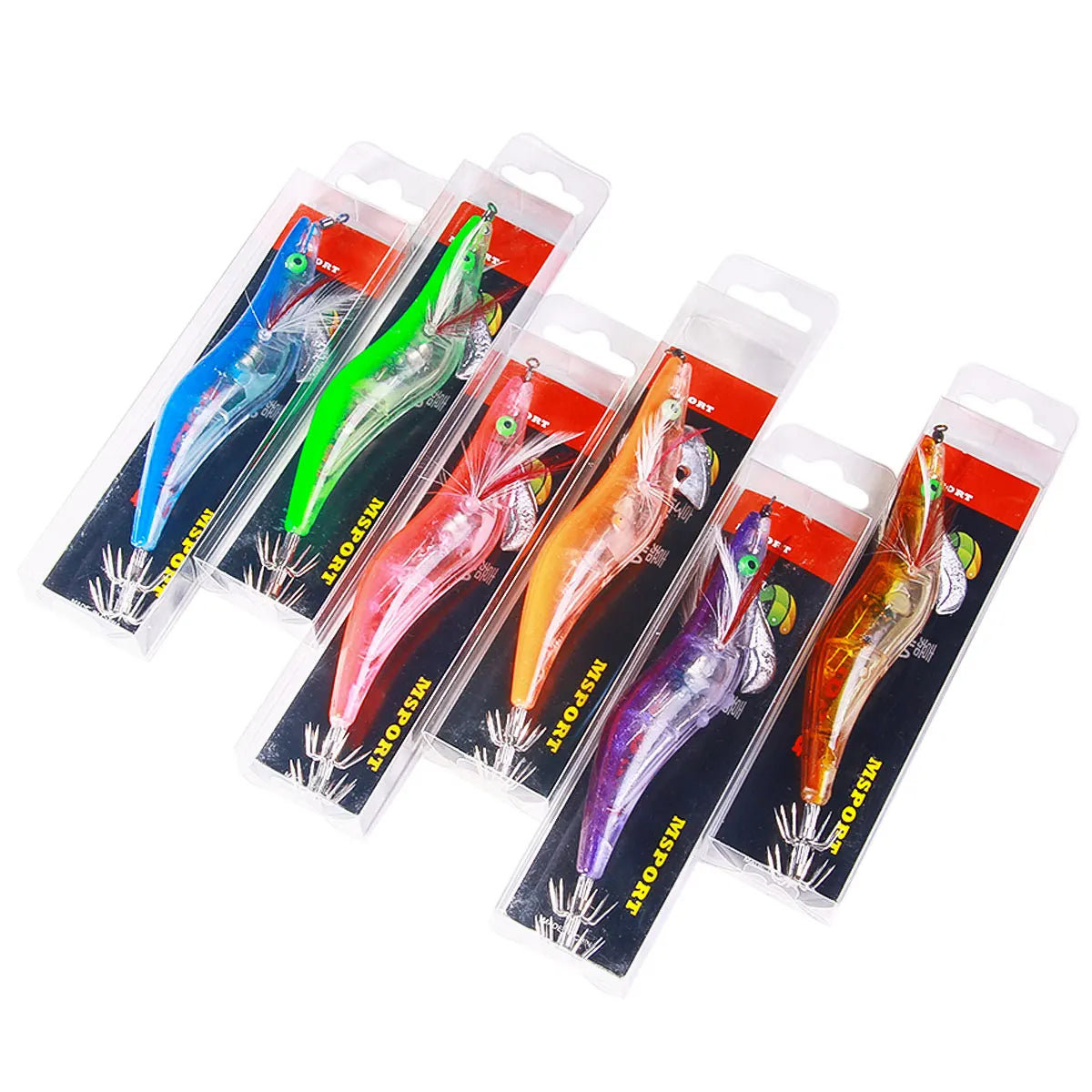 Factory Luminous Bait Squid Hook Squid Needle Sea Fishing Hook Plastic Hard Bait 10.5cm 15g