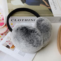 Winter 100% Natural Rex Rabbit Fur Earmuff Men Women Warm Fashion Earflap Plush Fluffy Fur Environmental Protection New Year