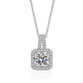 1 Carat Moissanite Diamond Pendant Necklace 925 Sterling Silver Classic Wedding Jewelry Women