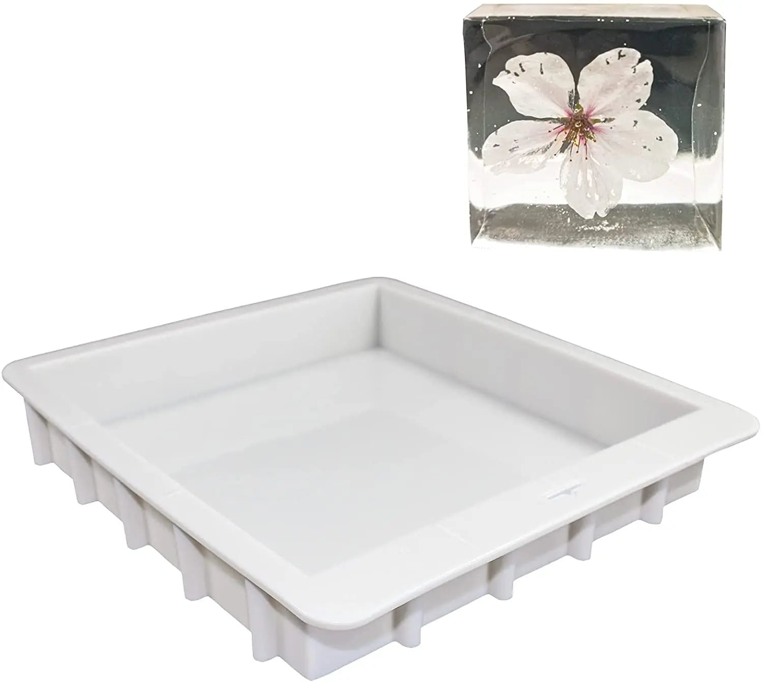 10 Inches square Silicone Mold | Epoxy Resin Casting Large Bouquet of DIY Jewelry Making Tools | 3000 ml Soap Epoxy Resin Mold