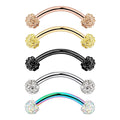 Eyebrow Banana Piercing Ring Curved Barbell Lip Ring Snug Daith Helix Rook Earring Cartilage Tragus Jewelry 16G 5 Color Wholesa