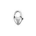 10mm Dainty 925 Sterling Silver Small Puff Heart Shape Necklace Lock 18K Gold Plated Lobster Clasp for Bracelet Jewelry