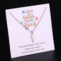 Stainless Steel Horse Shoe Pineapple Seahorse Shell Conch Ocean Sea Wave Hummingbird Music Note Boy Girl Pendant Chain Necklace