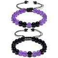 Cheap Radiation Protection Bracelet Lava Rock Stone Adjustable Couple Bracelet Fashion Natural Beaded Bracelet for Unisex