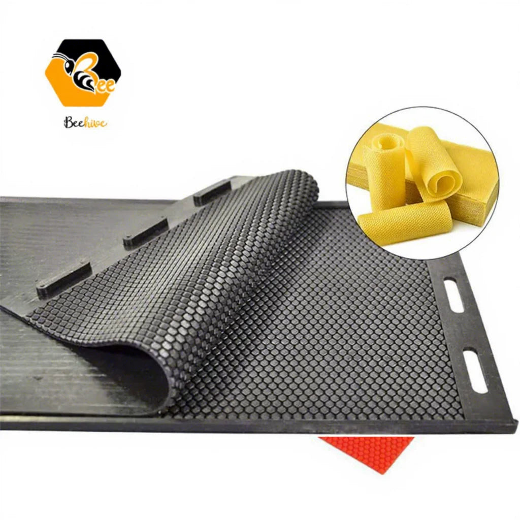 Beekeeping Silicone Beeswax Honeycomb Mold Flexible Wax Foundation Sheets Press Embosser Wax for Bees Beekeeper