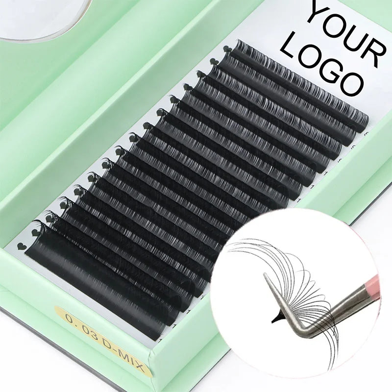 Wholesale Premium Cashmere Volume Lash Extensions Supplies Matte Black Private Label Individual Eyelash Extensions