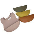 Factory Price BPA Free Infant Bibs Silicone Baby Waterproof Babero Gel De Silice Babero Kids Dining Food Catcher Custom Logo