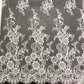 Trendy Couture Floral Chantilly Eyelash Lace Fabric Embroidery LT21080
