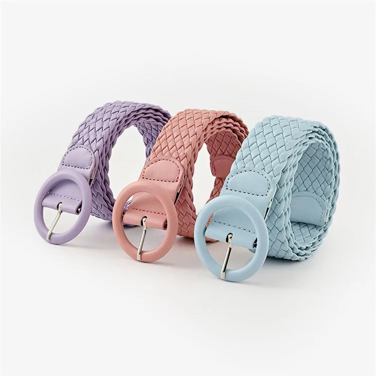 Women Skinny Dress Belt PU Material Waist Belt