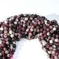 Natural Colorful Tourmaline Stone Beads Round Smooth Gemstone Beads for Jewelry Making