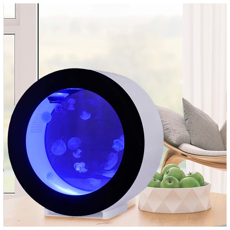 Desktop Acrylic Jellyfish Tank Small Aquarium Household Gift Round Aquarium Creative Fish Tank Aquariums