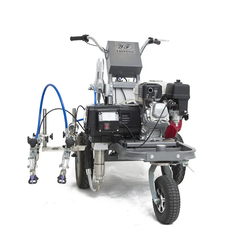Road Line Marking Machine Traffic Line Painting Ride Hand Push Gasoline Engine Paint Stripping Road Marking Machine