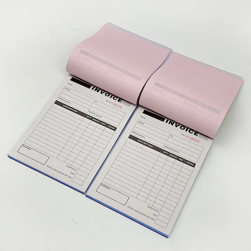 Custom logo Order Book Receipt Ticket Delivery Invoice Books Duplicate Carbonless Copy Paper Books