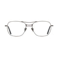 Premium Stylish Double Bridge Metal Eye Glasses for Men and Women Diamond Face Shape Match with Protector