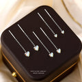 Colorful Heart Ear Line S925 Pure Sterling Silver Earrings for Women Jewelry Accessories YB-XY-247