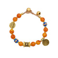 Bohemian Good Luck Bracelet Yellow Beads Bracelet  Handmade Beaded Bell Bracelets for Women Girls