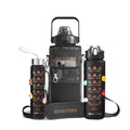 2025 New design 64 oz Black bottle with sleeve 3 bottles set with stickers and with storageMotivational Water Bottle with bag