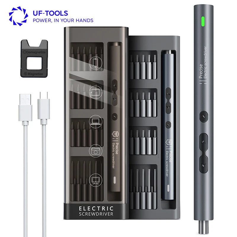 UFTOOLS Professional 51-in-1 Electric Precision Screwdriver Set Lithium Battery Multi-Function Repair Tool Kit for Phone