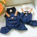 Pet Clothes Autumn Winter Small Dog Puppy Happy Dog Cat Warm Comfortable Punk Overalls Black
