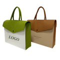 Custom Eco-friendly Promotional Felt Tote Bag with Letter Pattern Large Capacity Gift Bag with Lid