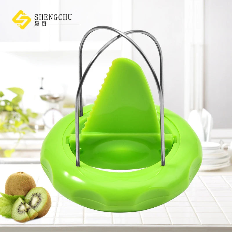 Kitchen Tools Food Grade Stainless Steel Manual PP 2 in 1 Multi Functional Fruit Cutter Kiwi Fruit Peeler