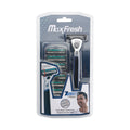 Metal Razor with Refills Triple Blade Sweden Stainless Steel Blade for Men Shaving