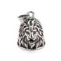 Stainless Steel Classic Personality Lion Necklace Man Trendy Domineering Bell Pendant Retro Motorcycle Decorative Lucky Bell