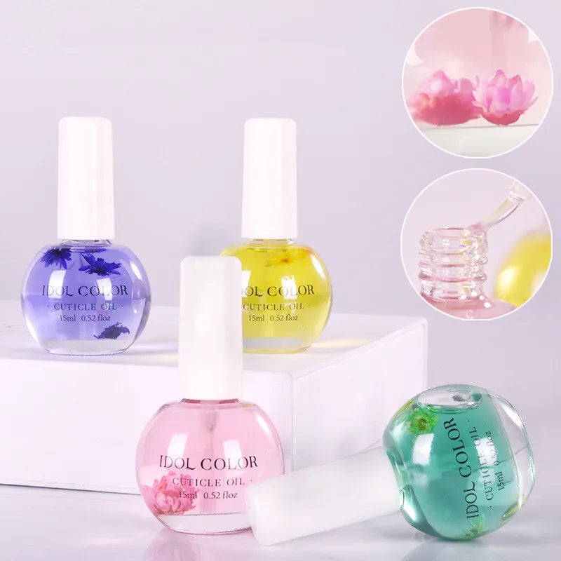 Wholesale Private Label Custom Logo Treatment Manicure Nail Cuticle Revitalizer Oil Bottle With Brush for Nails Care