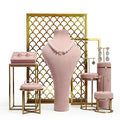Wholesale Jewellery Store Display Props Custom DIY Bracelet Necklace Ring Earring Jewelry Display Stand Set