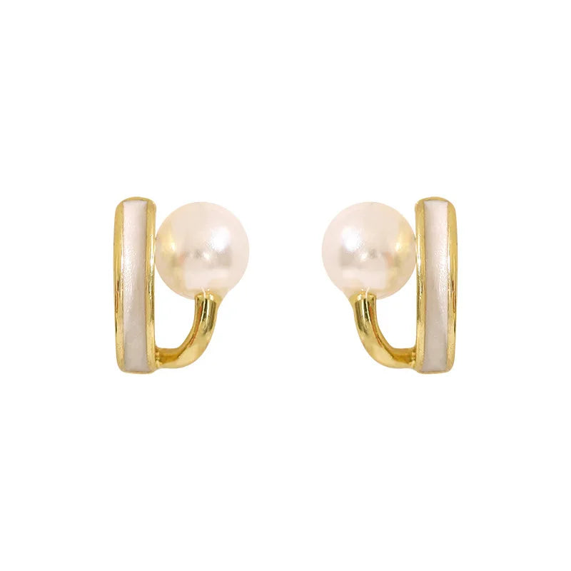 LYE9B20 Korean Style Zinc alloy Pearl Geometric Earrings Girls Jewelry