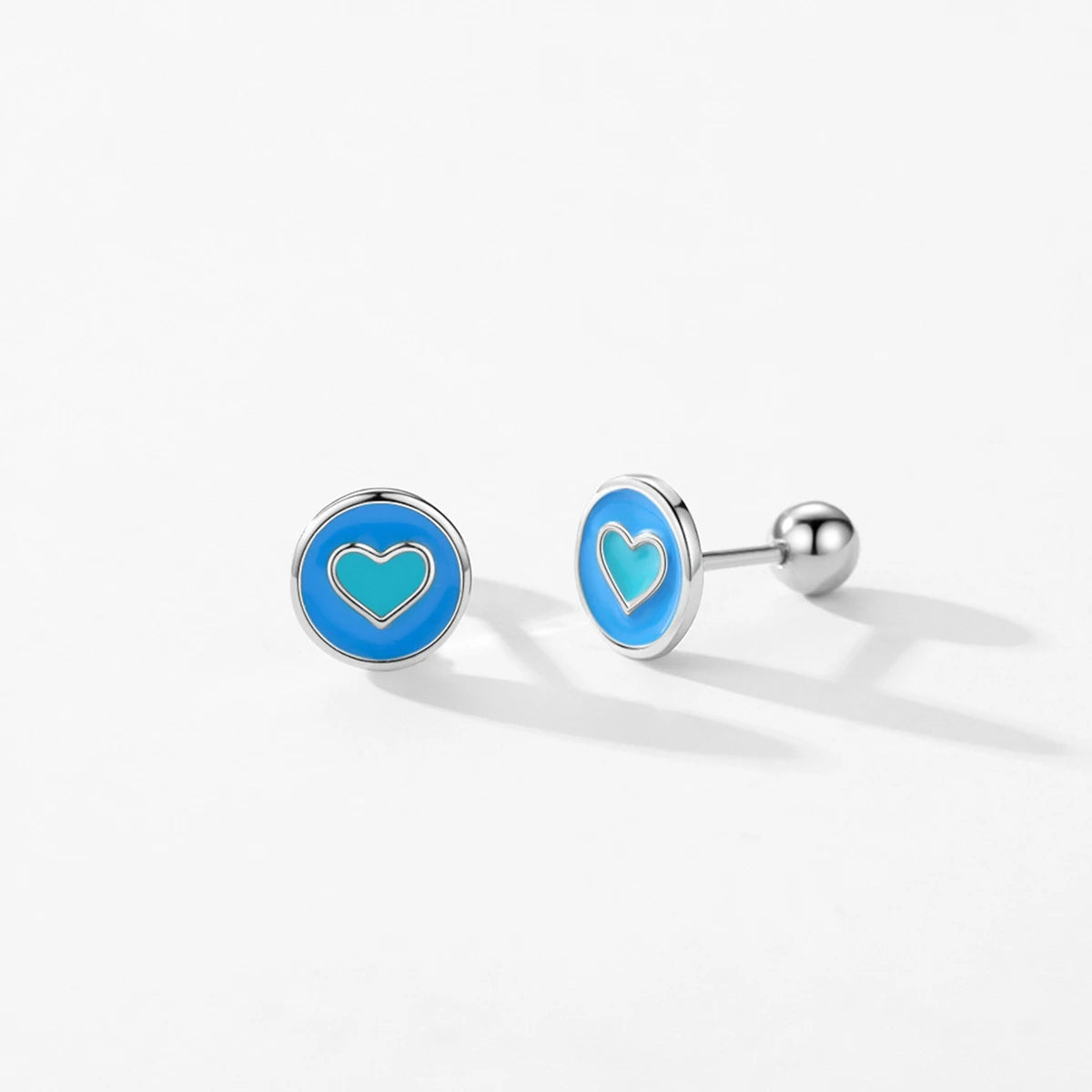 Wholesale Enamel Love S925 Earrings Cute Stud Earrings for Lover Woman Girls Gifts