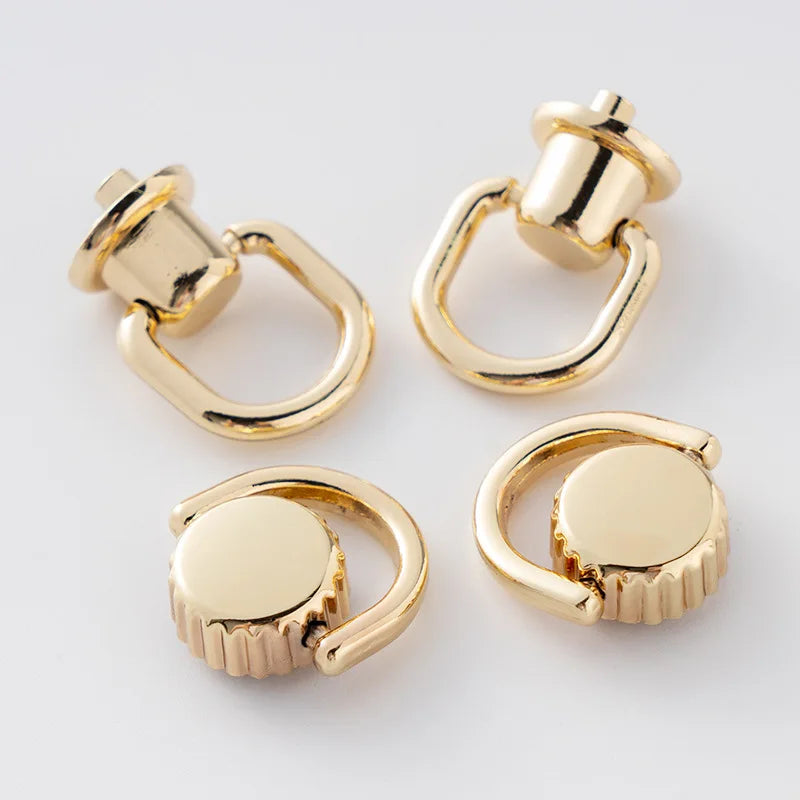 BC012 Metal 8mm/10mm Diy Phone Case Accessories Rivet Button Stud Rings Screw Wallet Chain Connector for Purse Bag