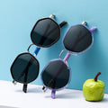 2023 Children's Polarized TR90 Sunglasses Anti-UV Shades for 5-10 Years Old Kids Gray Frame Sun Glasses