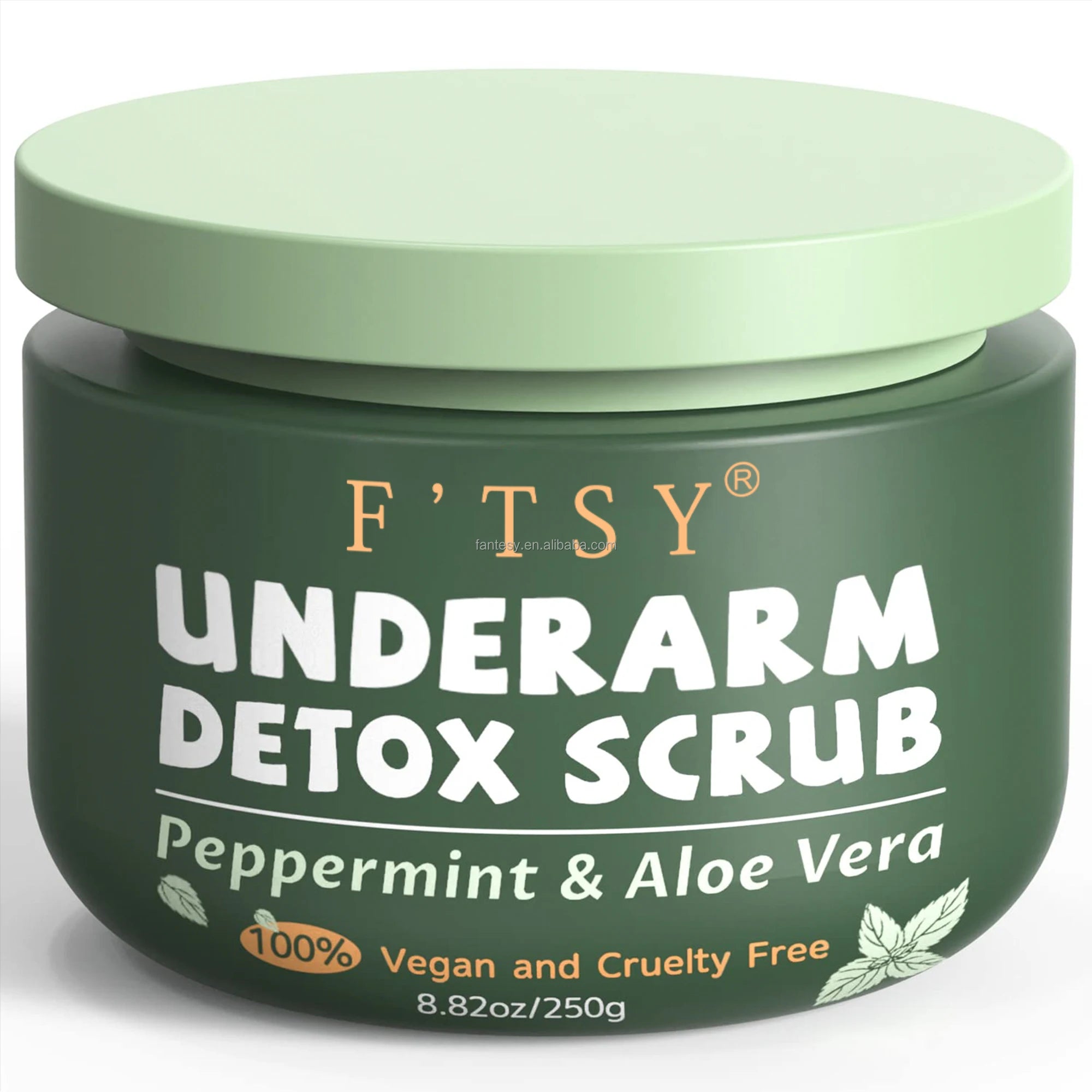 Private Label Underarm Scrub Smoothing Brightening Deep Cleansing Removes Dead Skin Exfoliating Aloe Vera Powder Body Scrub