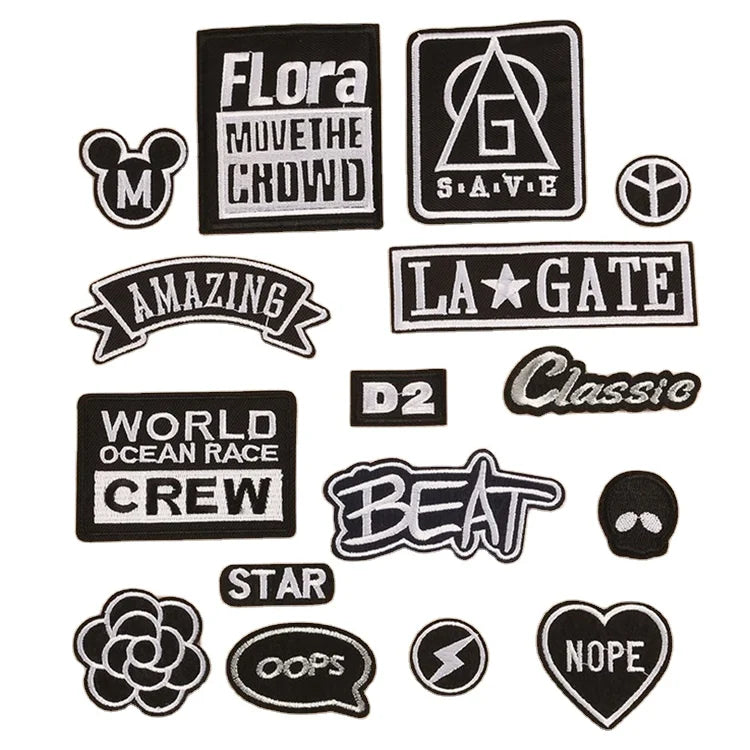 Wholesale Custom Garment Accessories Embroidery Iron on Patches