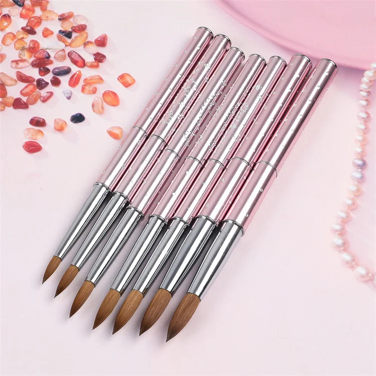 Best Kolinsky Liner Oval Hair Makeup Brushes for Acrylic Nails Luxury Professional Brush Set Private Label Box Available EBay