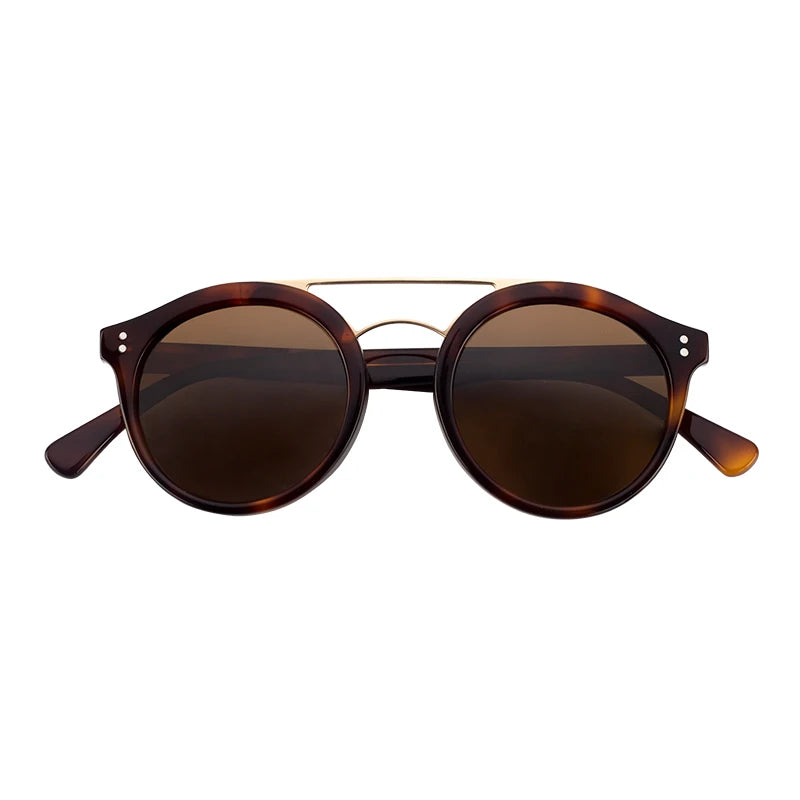 Luxury Retro Handmade Double Bridge Round Men Women Mazzucchell Acetate Frames Sunglasses