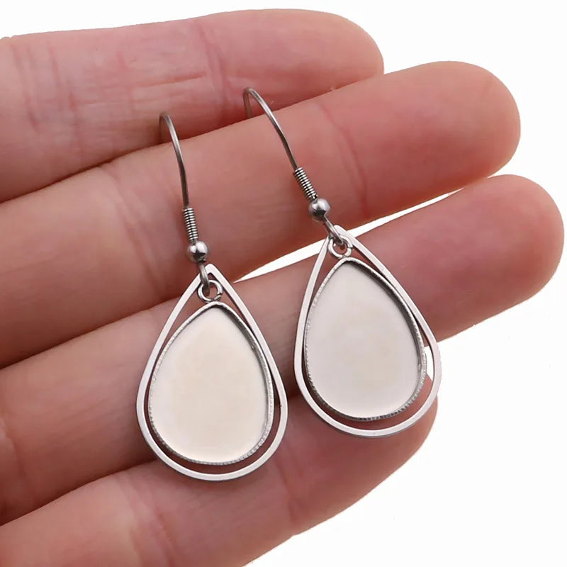 Earring Making Components Stainless Steel Accessories Jewelry Drop Earring Component Diy Earrings Accessories for Woman