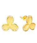 QX Custom OEM Fine Jewelry Luxury Flower 18k Gold Plated 925 Sterling Silver Vintage Studs Earrings for Woman