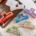 10.5cm Stylish Strong Hair Holder Female Marble-patterned Large Hair Claws for Summer Beach Accessories