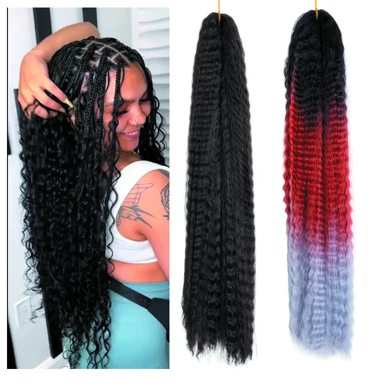 Deep Wave Synthetic 24 Inch 100g Deep Curly Hair Wigs for Jumbo Braids Women