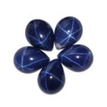 Starlight Blue Sapphire Corundum Loose Gemstones Synthetic Pear Cabochon Star Corundum Lab Grown Gemstone