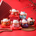4.5 Inches Porcelain Japanese Figurine Gift Ceramic Fortune Lucky Cat Maneki Neko for Home Hotel Low Moq Company Decor