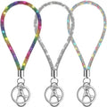 Shiny Rhinestone Wristlet Keychain Wristlet Lanyard Key Chains for Women Bling Diamond Lanyards Keychain Car Key Wallet Keyrings