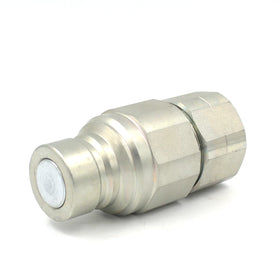 SALNYA 3/4 Inch NPT Carbon Steel ISO16028 High Pressure Smooth Surface Dry-break Leak Free Flat Face Forged Zinc Plated