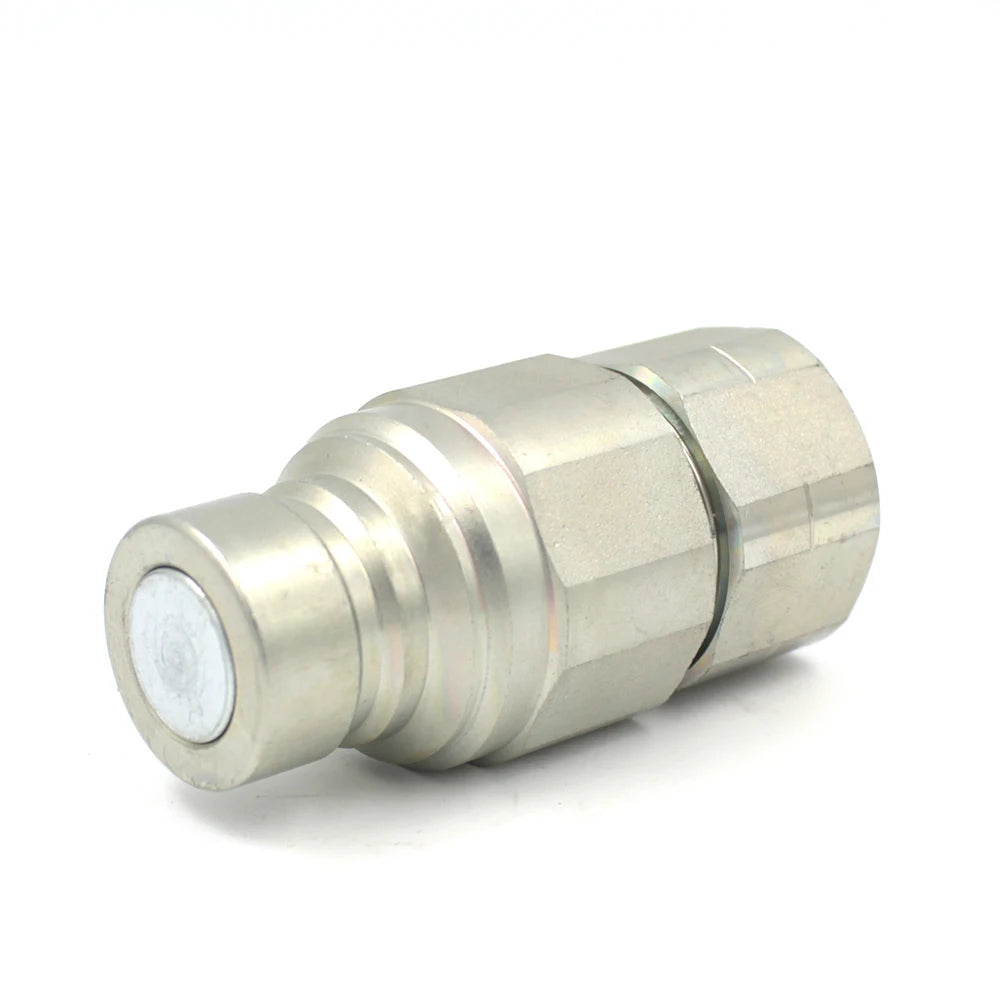 SALNYA 3/4 Inch NPT Carbon Steel ISO16028 High Pressure Smooth Surface Dry-break Leak Free Flat Face Forged Zinc Plated