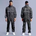 Adult Rain Suit with Hood Waterproof Coverall One Piece Rain Suit for Men Women Compact Rain Suit