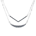 Fine Jewelry Famous Smile Necklace Sterling Silver 925 Double Layer Chain Necklace for Girls